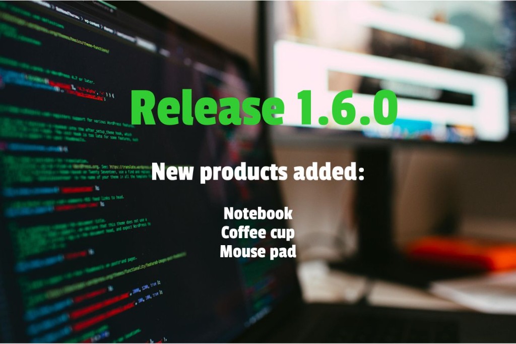 Release 1.6.0: New Swag Products Added